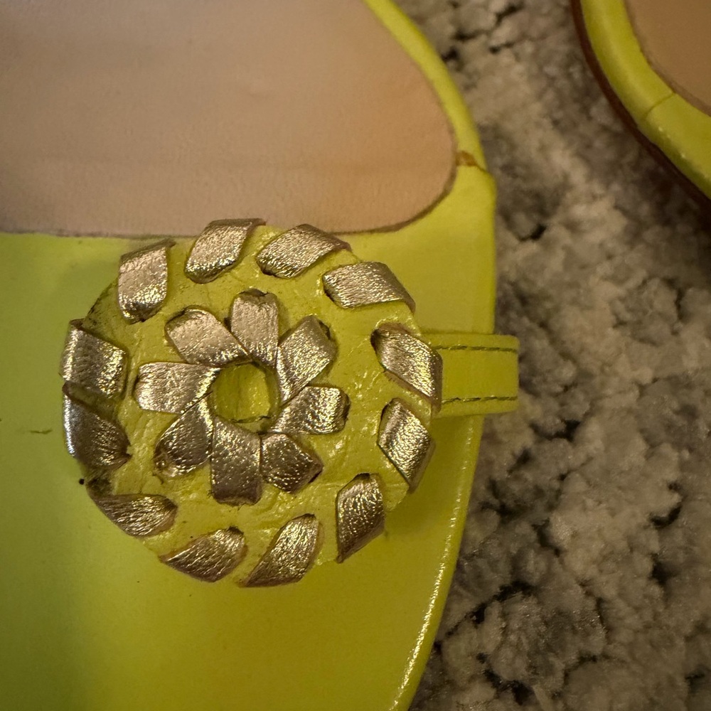 Michael Kors Lime Green Heeled Sandals - Picture 3 of 8